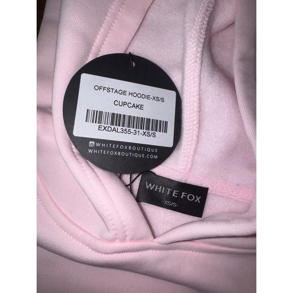White Fox Boutique Offstage Hoodie Vol.3 Cupcake Pink Oversized XS/S NEW - Picture 5 of 5